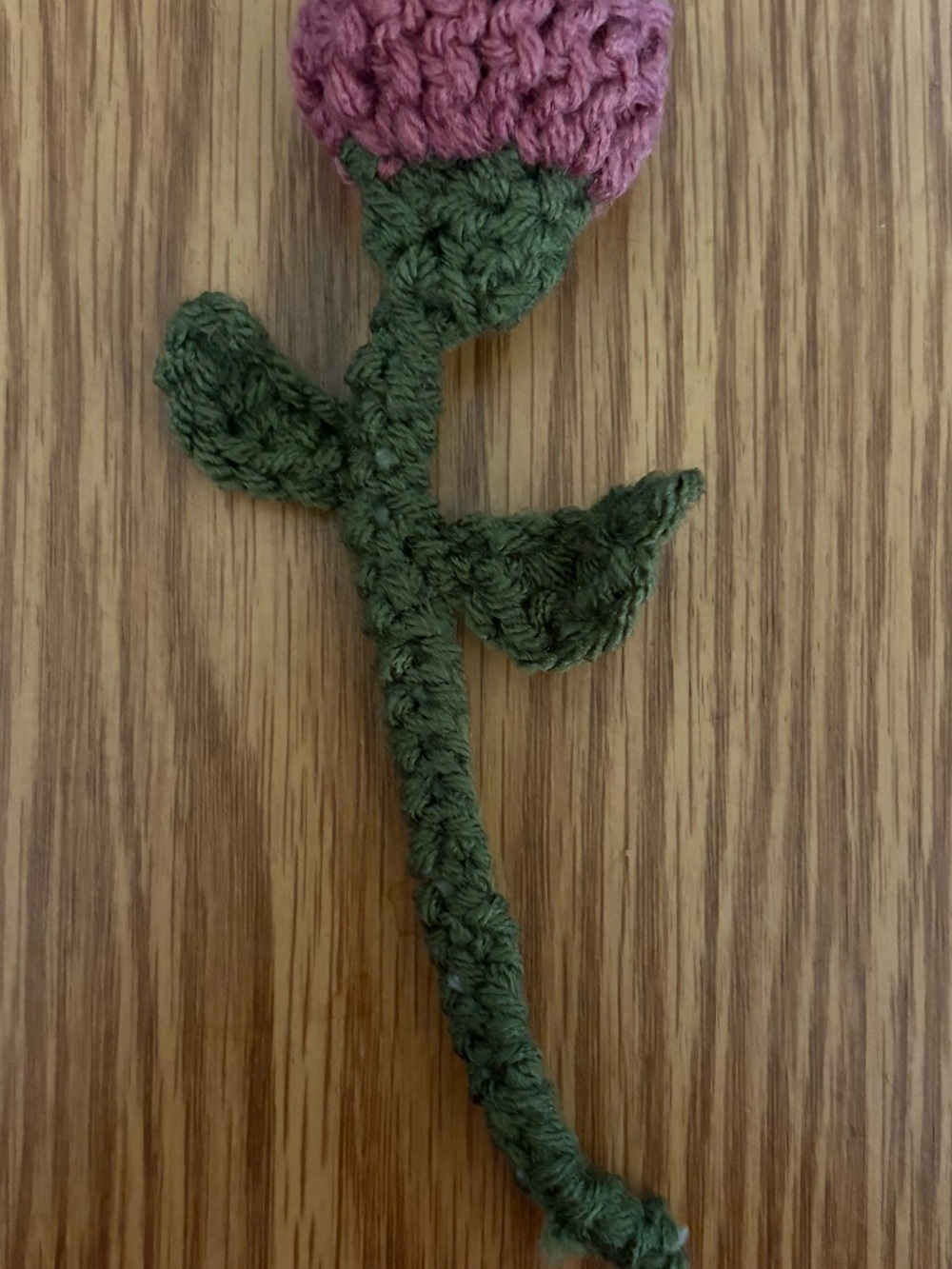 Handmade Crochet rose bud